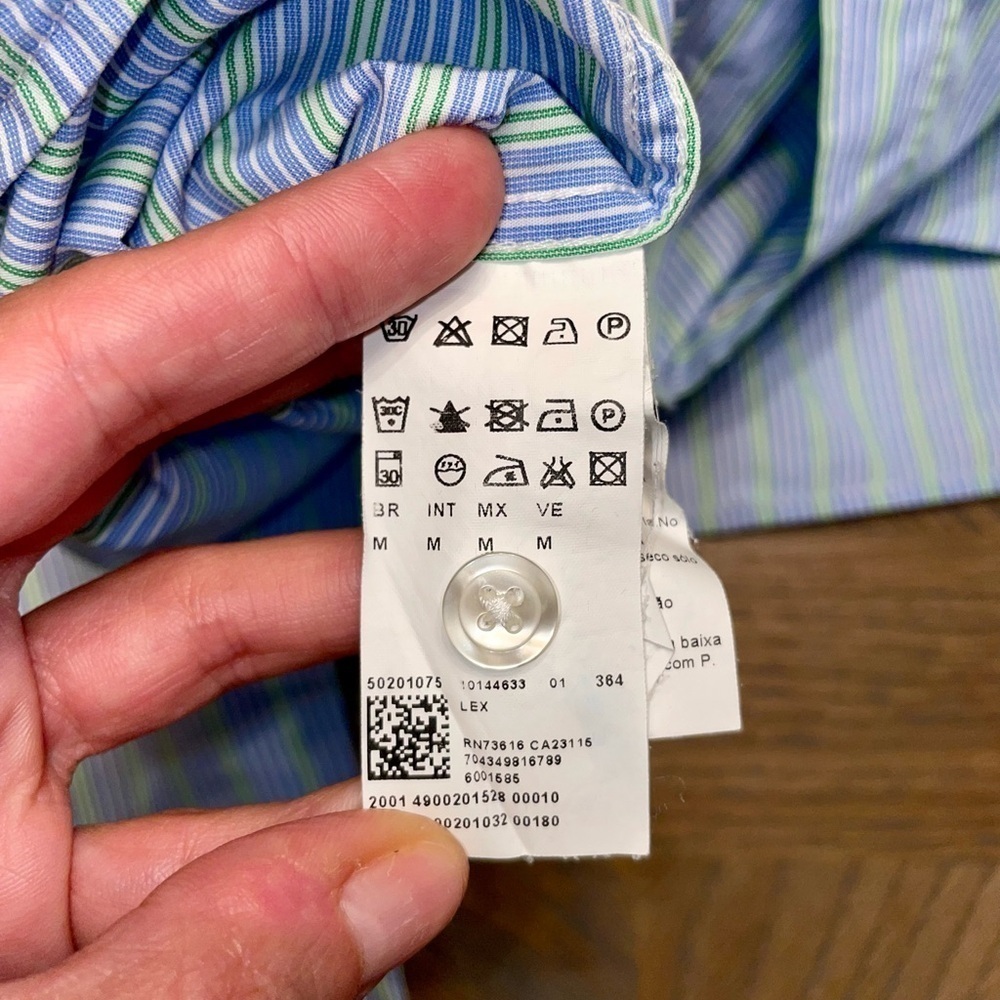 BOSS Hugo Boss Lex Striped Button Down Long Sleeve Formal Shirt Regular Fit - Picture 8 of 10
